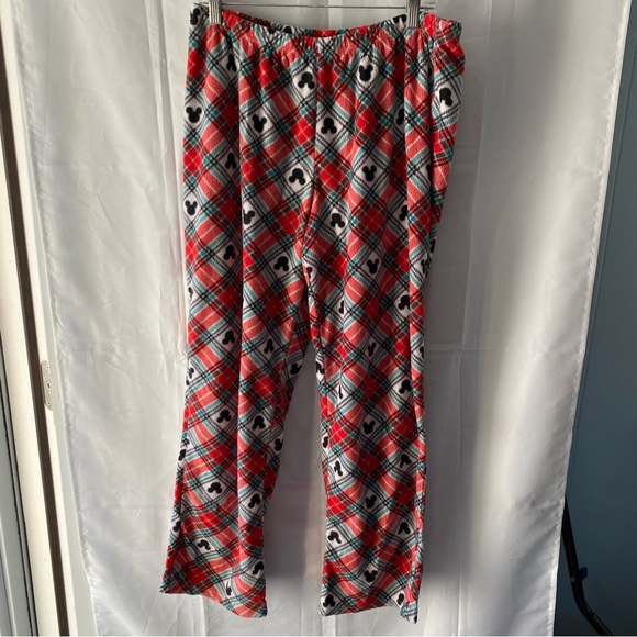 Disney Mickey Mouse pj pants fleece red white and black SZ Large. - Picture 6 of 10